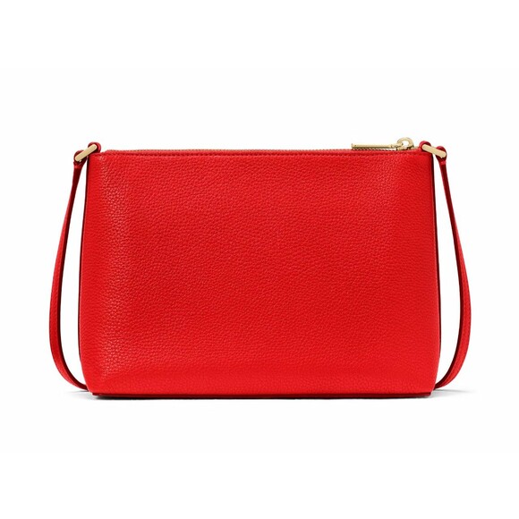 New Kate Spade Leila Crossbody Pebble Leather Tomato Slice - Picture 3 of 5
